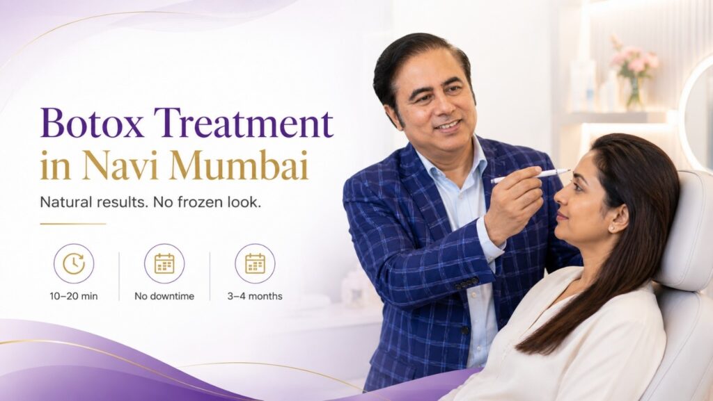 Botox treatment assessment by a facial surgeon in Navi Mumbai