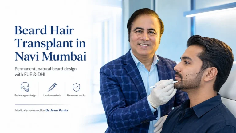 Beard hair transplant consultation in Navi Mumbai with facial beard design