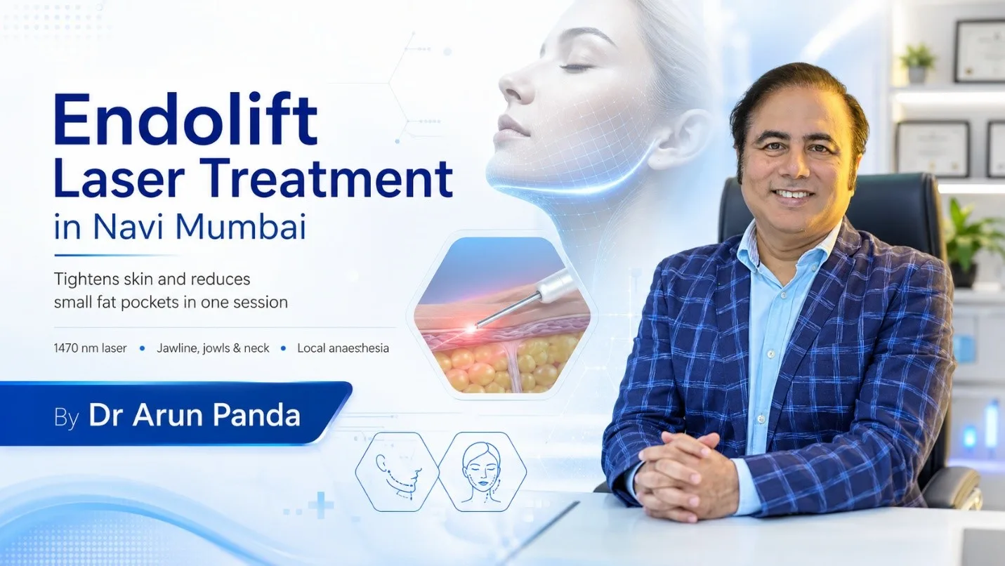 Endolift laser treatment of the jawline at a doctor-led clinic in Navi Mumbai