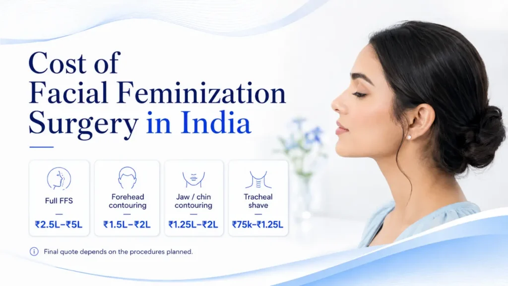 Facial feminization surgery cost in India by procedure