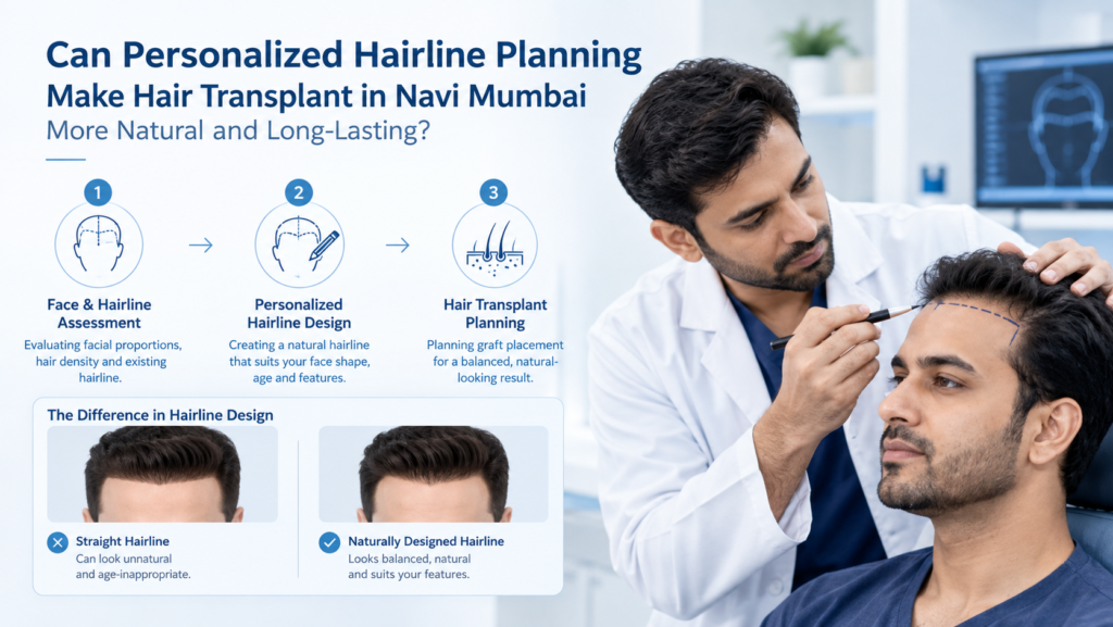 Can Personalized Hairline Planning Make Hair Transplant in Navi Mumbai More Natural and Long-Lasting?