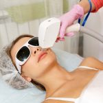 Advanced Laser Technology Woman receiving advanced laser hair removal treatment at Bodyskulpt Aesthetics clinic in Navi Mumbai